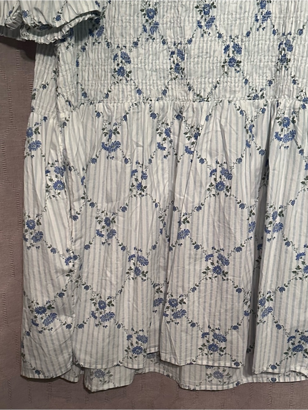 Old Navy Smocked Puff-Sleeve Flare Mini Dress - Picture 7 of 7